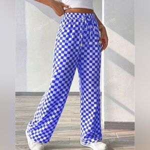 SHEIN blue checkered pants - xl